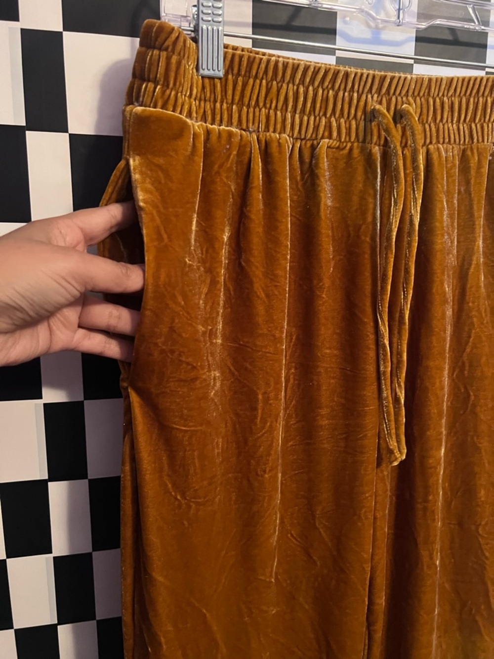 Elodie Velour Drawstring Pants - Picture 3 of 7